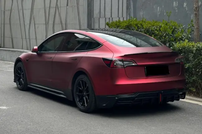 Matt Metal Romanee Red automotive paint protection film