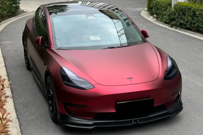 Matt Metal Romanee Red car body protection