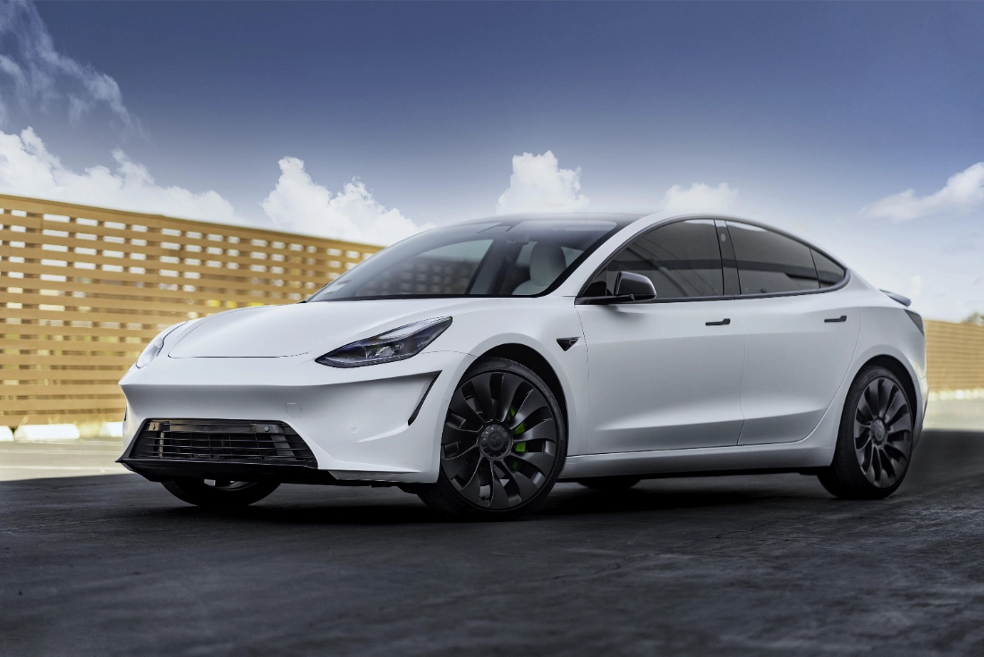 PPF blanco de media luna metálica mate