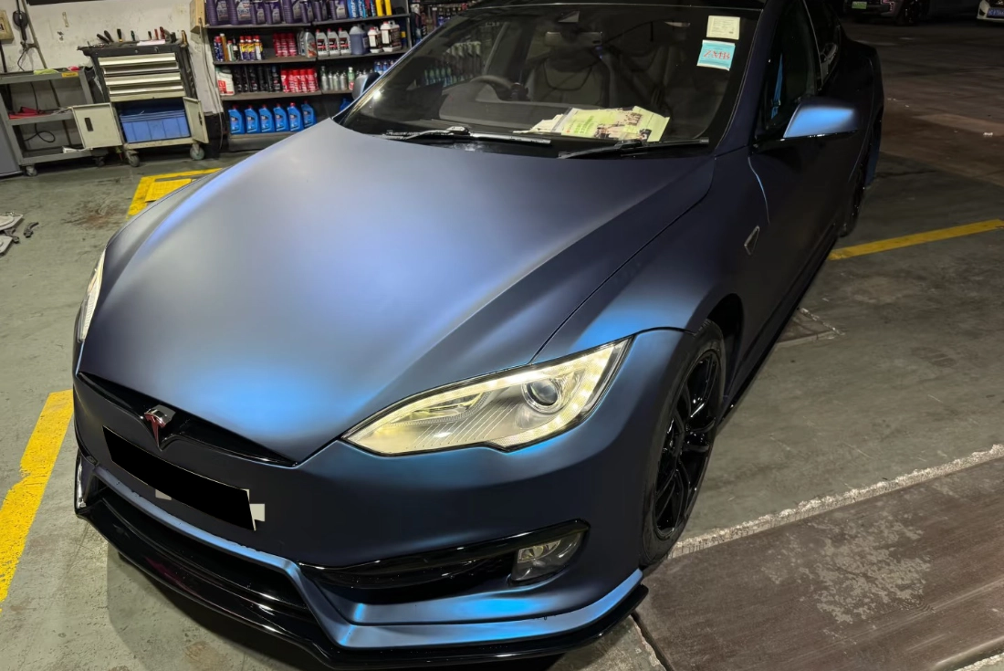 Matt Metal Shadow Blue Colored PPF