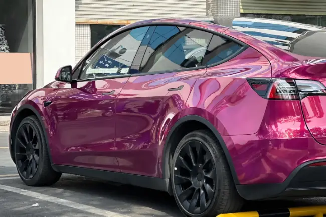 Glazed Tata Red car wrap film