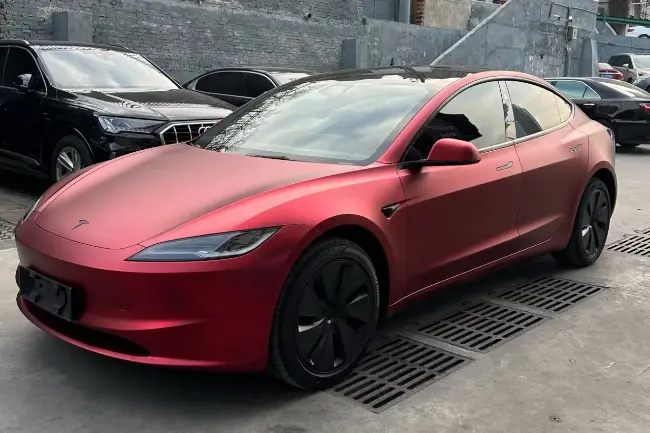 Matt Metal Flame Red car wrap film