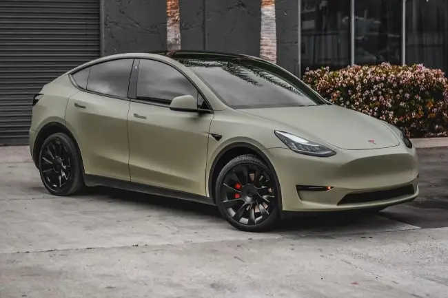 Matt Metal Khaki Green paint protection film