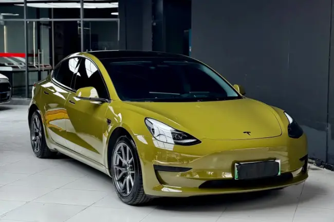 Película de envolvente de coche verde chartreuse