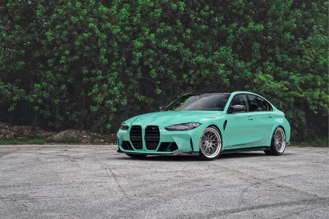 mint green car body wrap