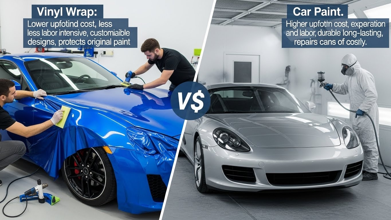 Coste del vinilo frente a la pintura de coche