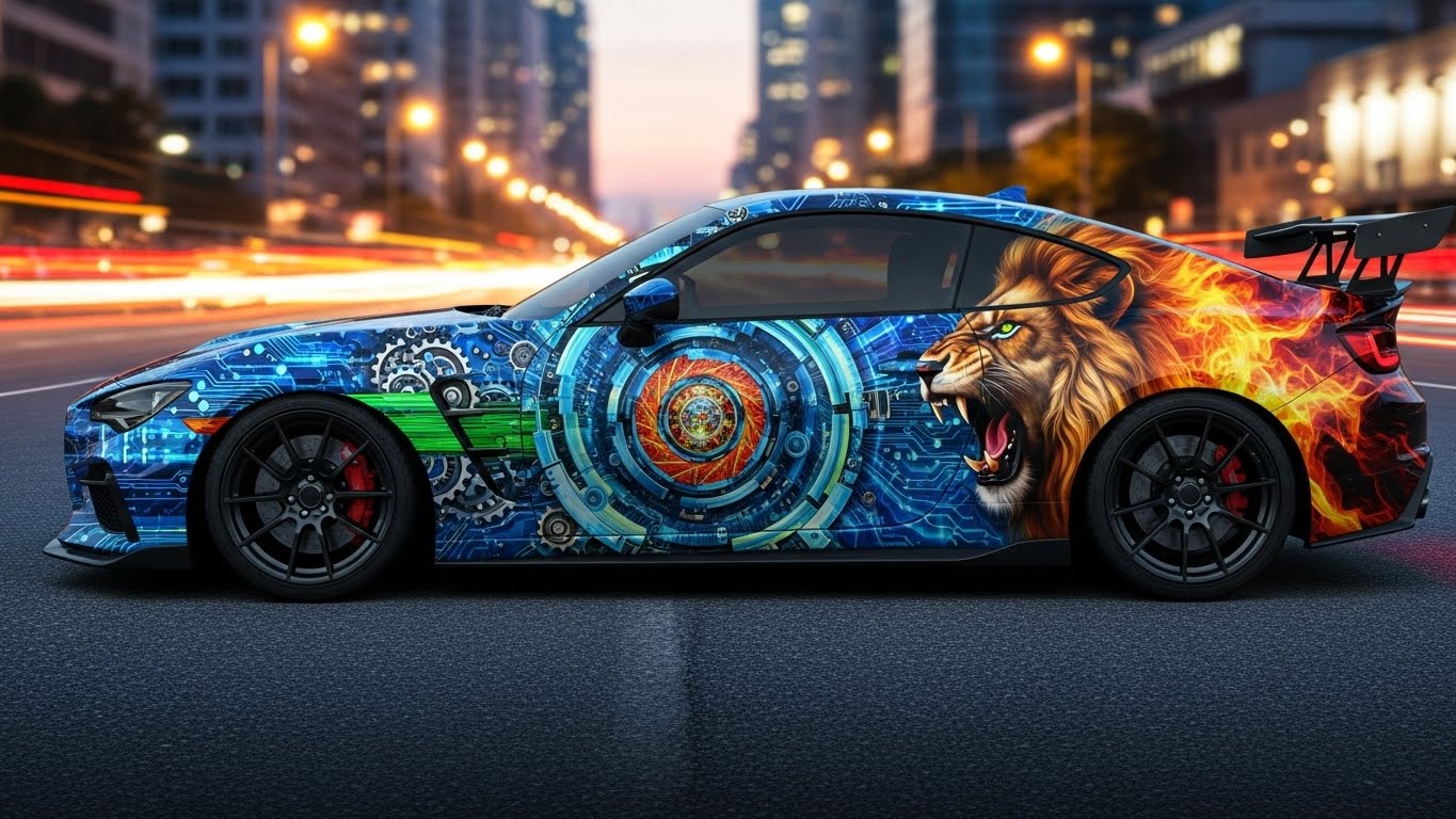 Envolventes personalizados de coches a todo color